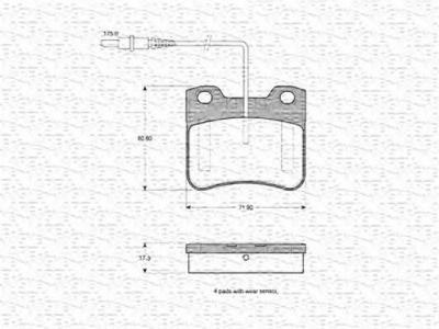 MAGNETI MARELLI 430216170546 -  Комплект тормозных колодок, дисковый тормоз